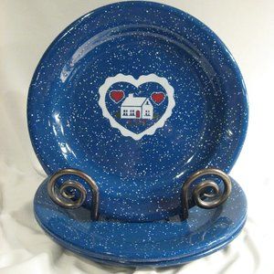 TRES SPECKLED BLU GRANITEWARE HEART & HOME DINNERS
